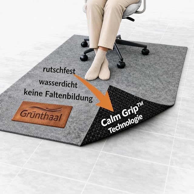 Tappetino per sedia con superficie in pile Grünthaal SilentFloor in grigio