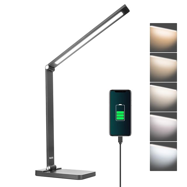 Lampada da scrivania a LED mafiti con braccio flessibile