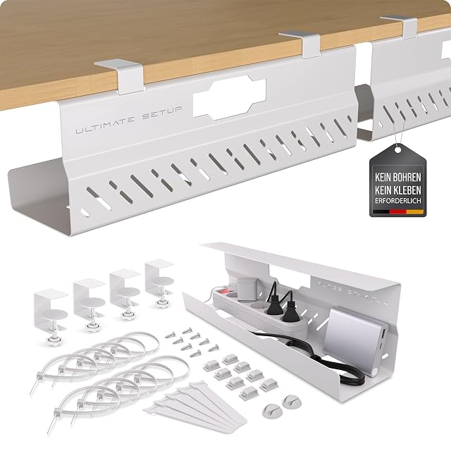 Cesta sovradimensionata per cavi e alimentazione sottoscrivania Ultimate Setup