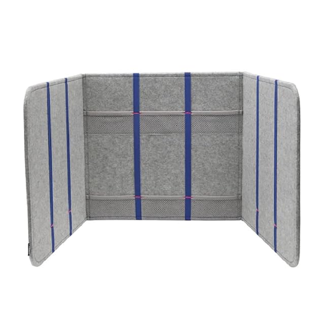 Pannello divisorio da scrivania grigio IKEA ÖVNING con scomparti