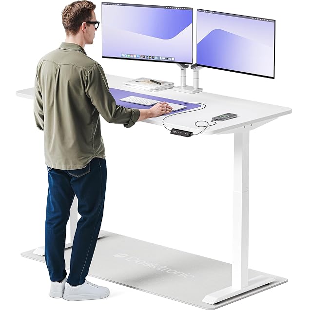Scrivania elettrica regolabile Desktronic con pannello di controllo touchscreen