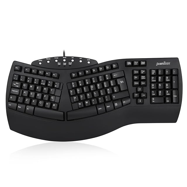 Tastiera ergonomica divisa cablata Perixx PERIBOARD-512
