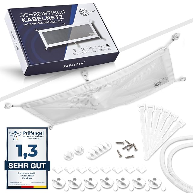 Kit di gestione cavi sottoscrivania KabelZen installato